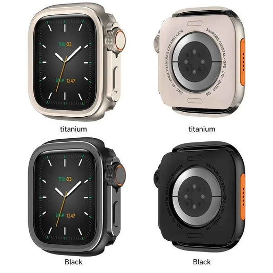 Apple Watch Aluminum Alloy Case | Ultra 3/2/1 49mm / Series 11-10 46mm / Series 9-8-7 45mm / Series 6-SE-5-4 44mm Metal Bumper