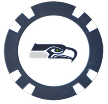 Load image into Gallery viewer, Officially Licensed Seattle Seahawks Poker Chip Ball Marker