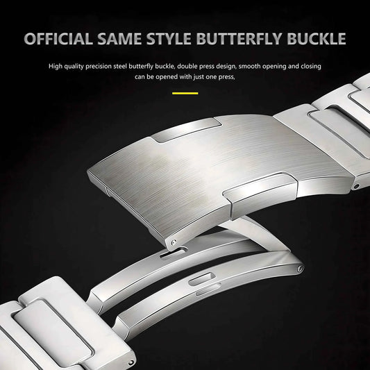 Titanium Alloy Band for Huawei Watch 4 Pro – No-Gap Luxury Metal Bracelet