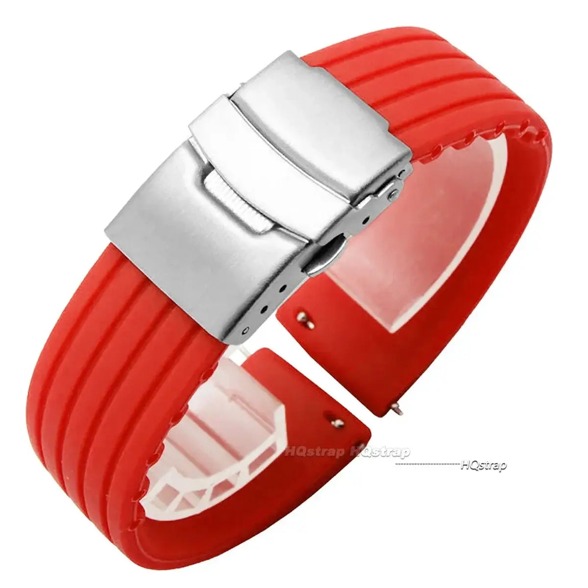 Amazfit Balance, GTR, GTS & Bip Ribbed Silicone Band, Deployment Clasp