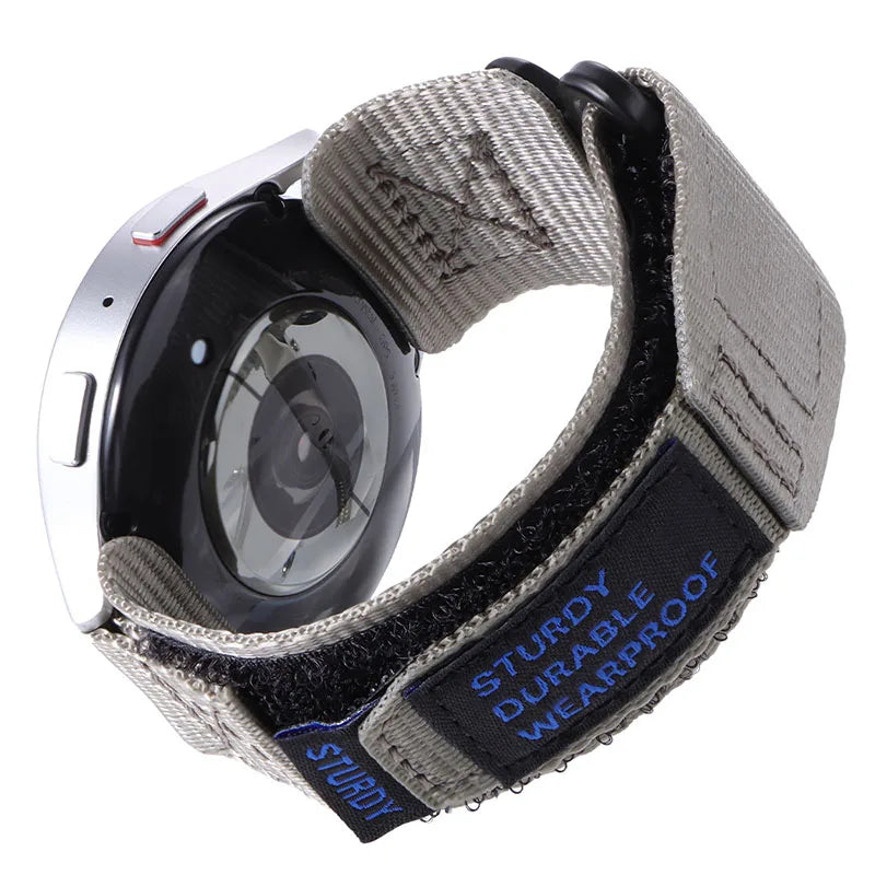 Motorola Moto Watch Rugged Nylon Hook-and-Loop Band, Metal Ring