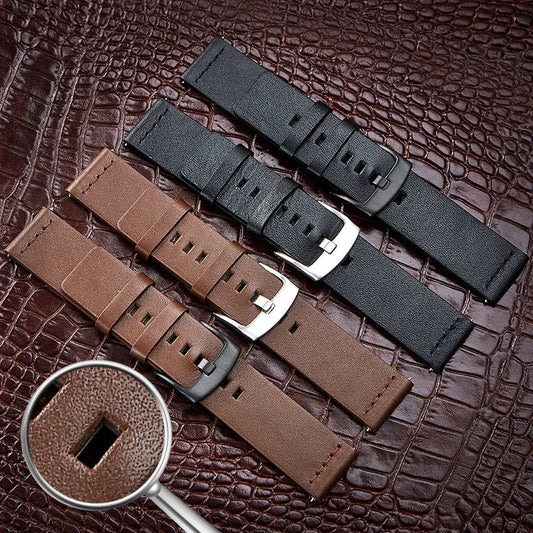 Motorola Moto Watch Leather Band with Square Holes, Quick Release