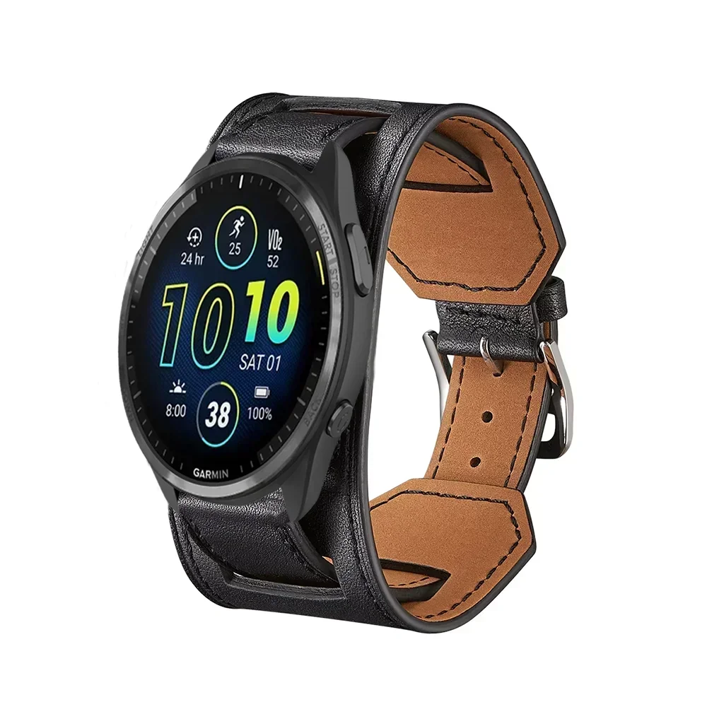 Garmin 20/22mm Quick Release Leather Cuff Band