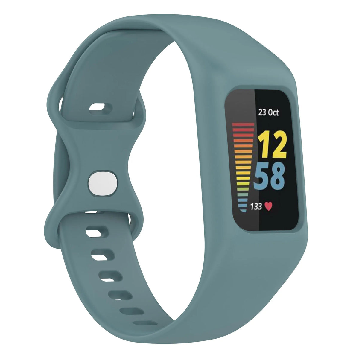 Fitbit Charge 5 & 6 Silicone Sport Band with Built-In Case
