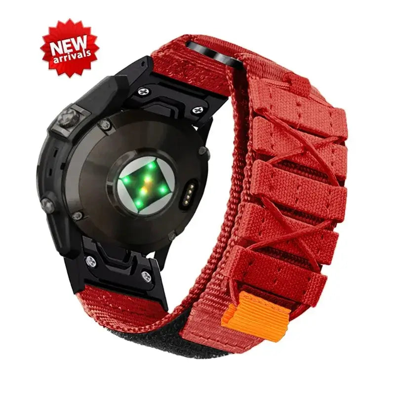 Garmin QuickFit 22/26mm Crisscross Nylon Band with Steel Buckle