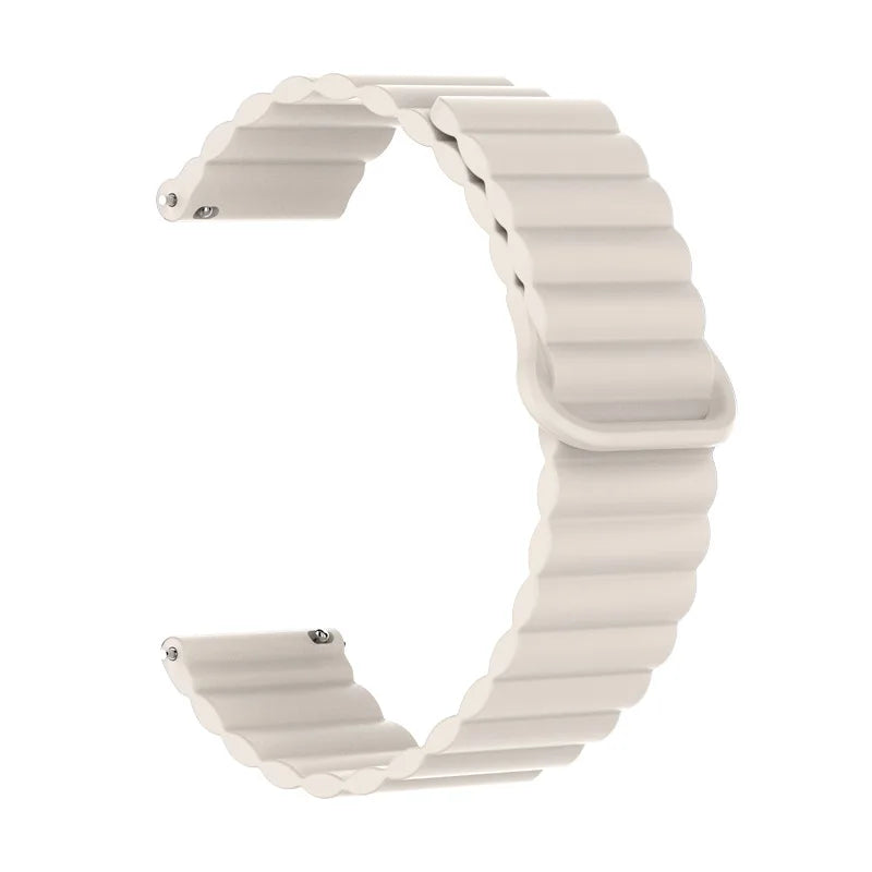 Motorola Moto Watch Ribbed Magnetic Silicone Loop Band, 32 Colors