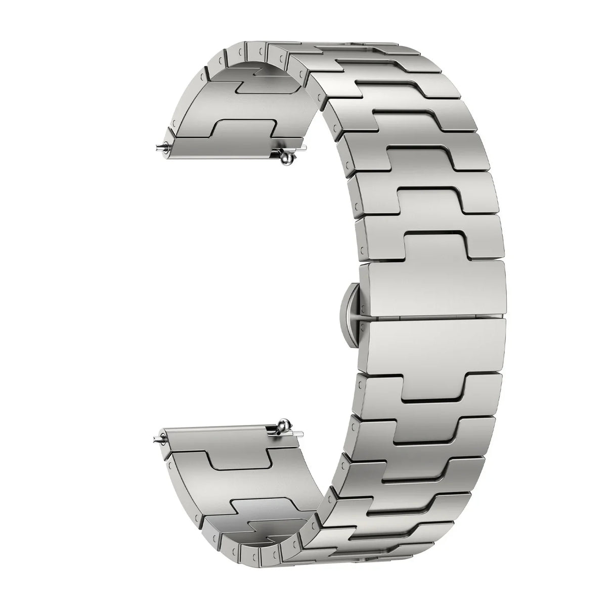 22MM Titanium Metal Watch Band for Huawei Watch GT5 GT4 GT3 GT2 Pro & Samsung Galaxy Watch 3 Gear S3