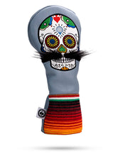 Load image into Gallery viewer, Mustache Sugar Skull - Fairway Cover Gray