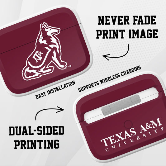 Texas A&M Aggies HDX Apple Airpods Pro 1 & 2 Case Cover