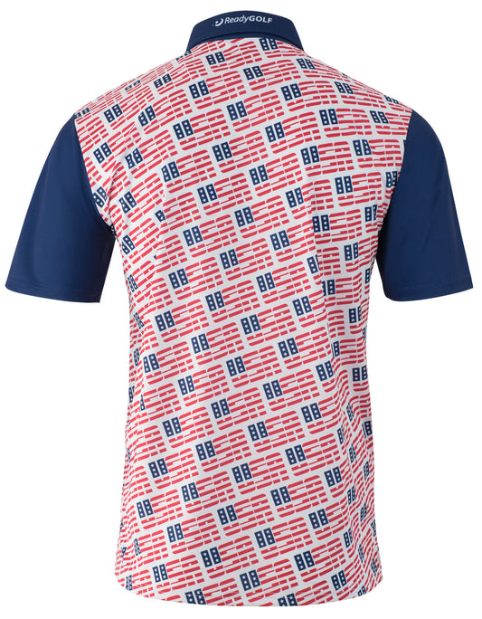 USA, USA, USA Mens Golf Polo Shirt by ReadyGOLF