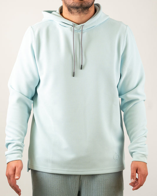 Player Preferred™ Waffle Grid Hoodie - Ice Blue