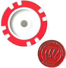 Load image into Gallery viewer, Officially Licensed Wisconsin Badgers Poker Chip Ball Marker