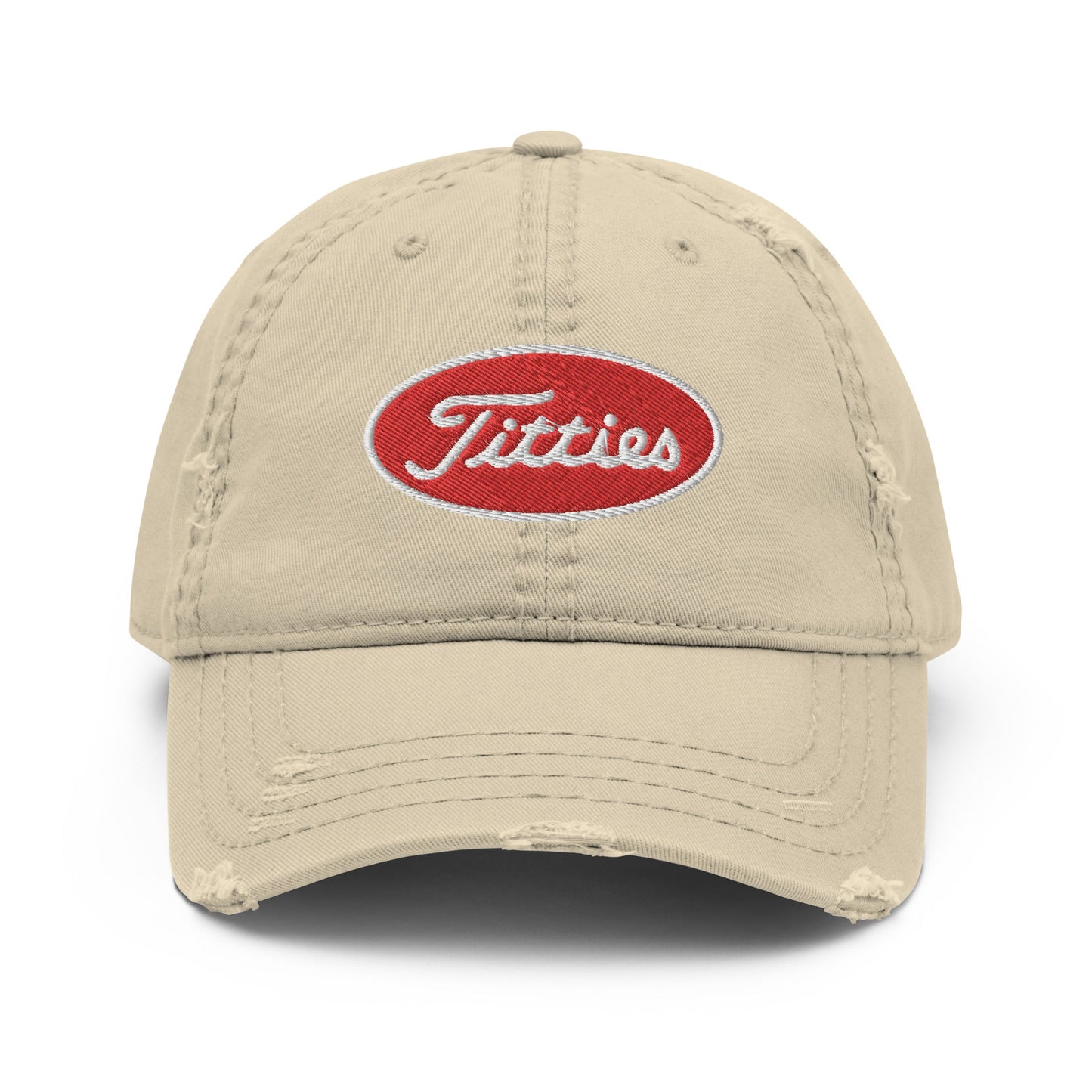 Titties Distressed Baseball Hat