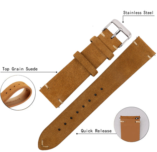 COROS PACE & APEX Suede Leather Band with Buckle Color Options