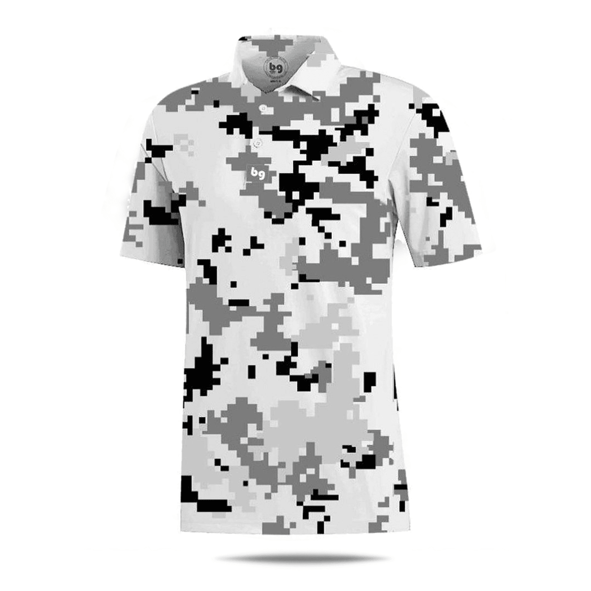 Gray Digital Camo Men's Polo