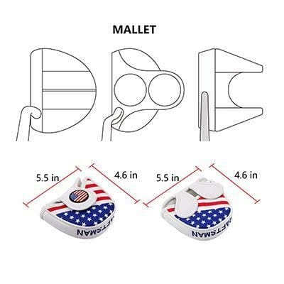 Mudflap Girl Embroidered Mallet Putter Cover by ReadyGOLF (Grey)