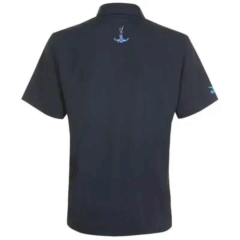 The Birdie Cool-Stretch Men's Golf Shirt (Black)