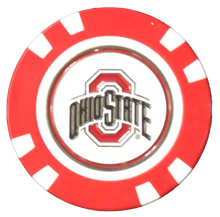 Load image into Gallery viewer, Officially Licensed Ohio State Buckeyes Poker Chip Ball Marker