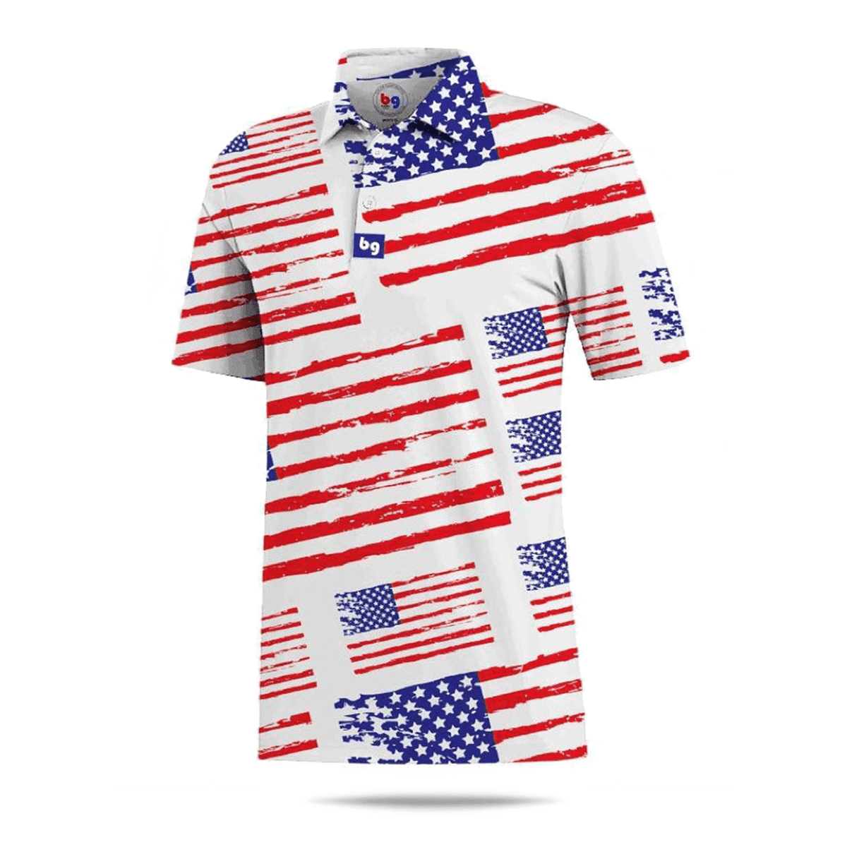 USA American Flag Men's Polo