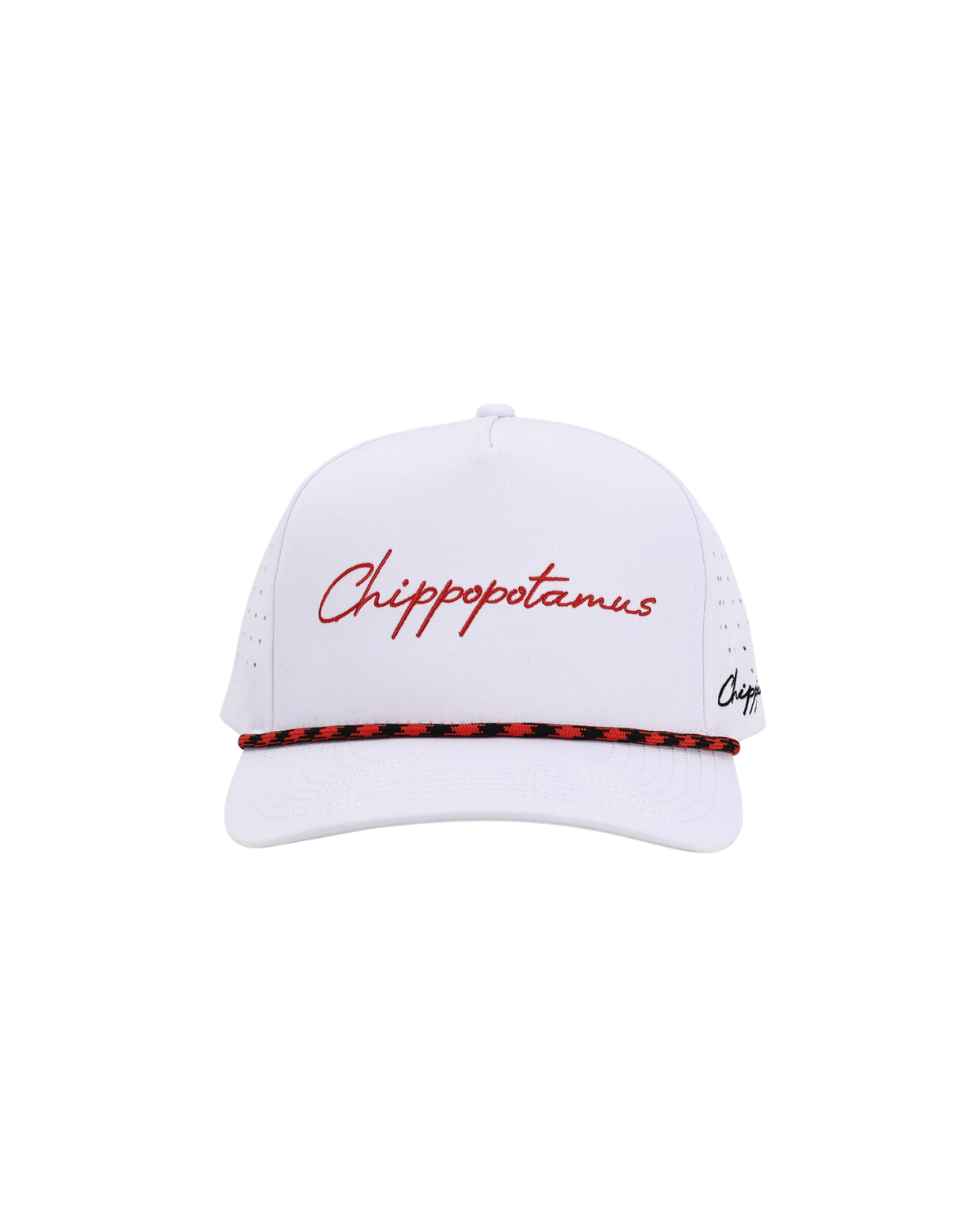 White Rope Hat - Chippopotamus Red