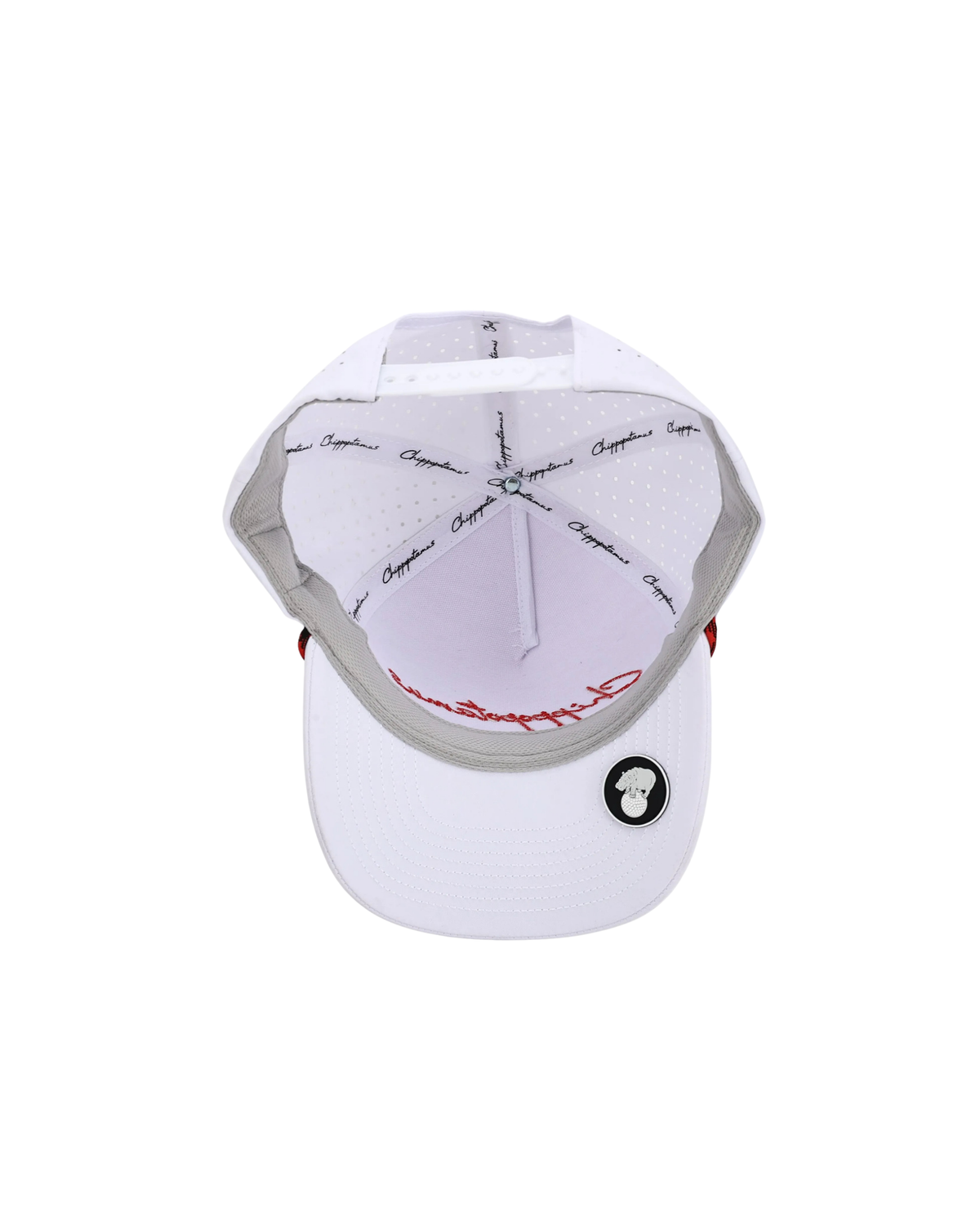 White Rope Hat - Chippopotamus Red