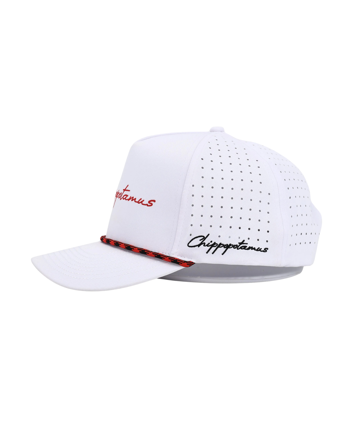 White Rope Hat - Chippopotamus Red