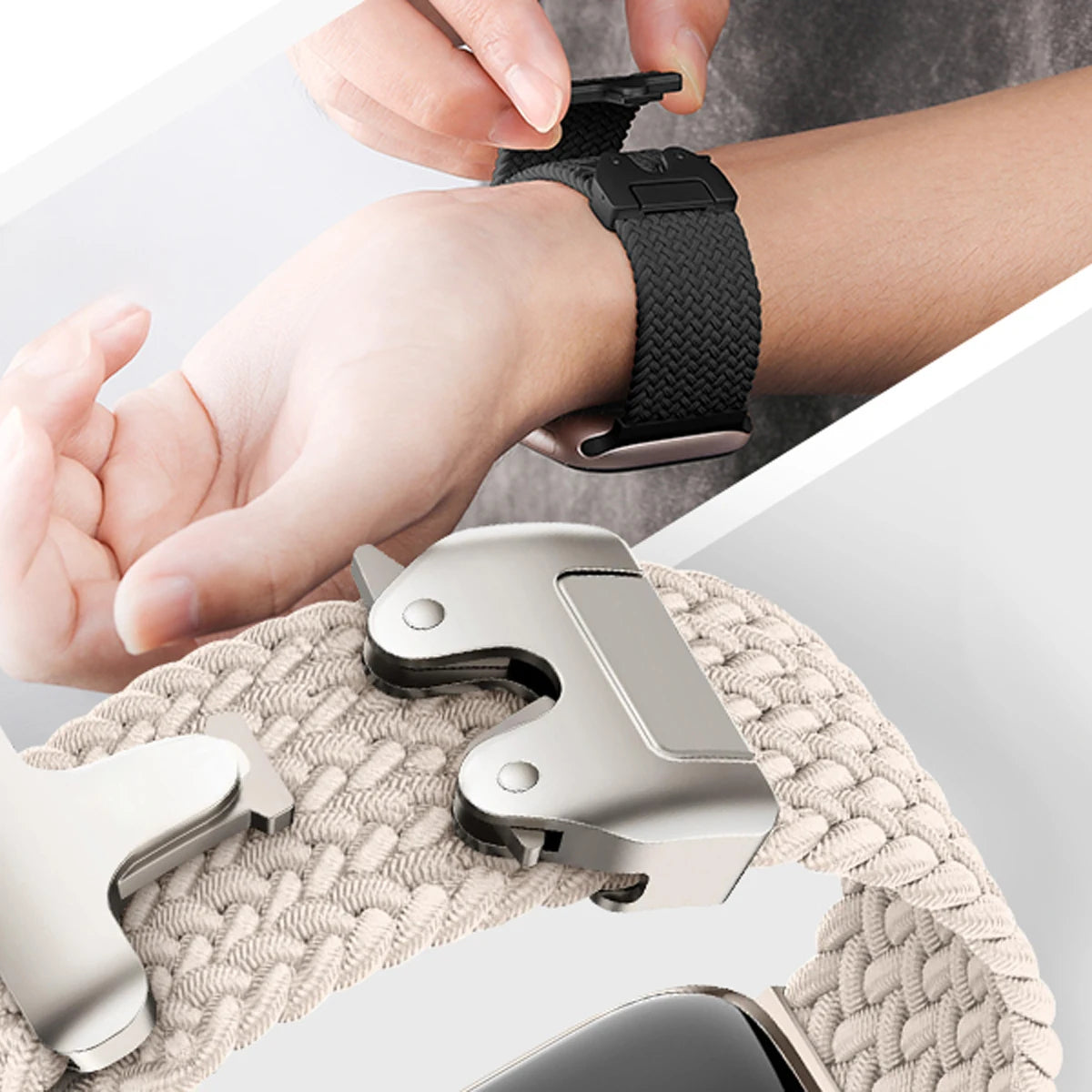 Elastic Woven Nylon Band for Samsung Galaxy Watch 8, 40MM, 44MM, 8 Classic 46MM, Ultra 47MM