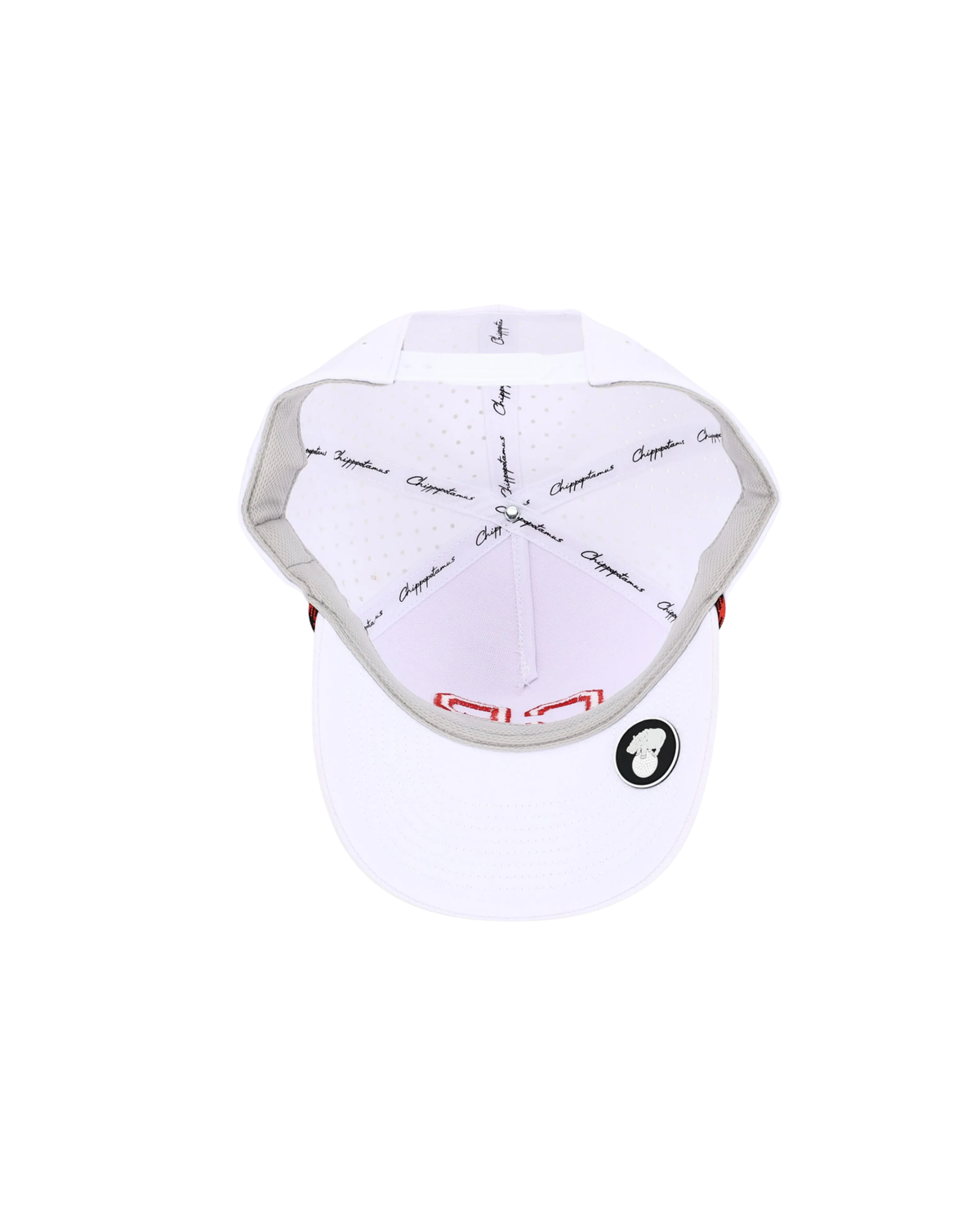 Crown Point White Rope Hat - Chippopotamus Red