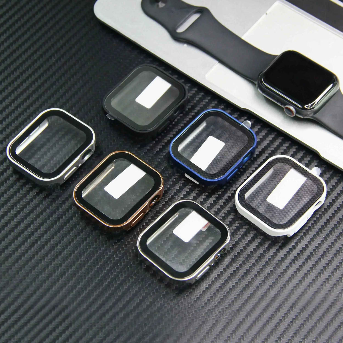 Case for Apple Watch 11, 10, 9, 8, 7, 6, 5, SE Screen Protector Glass+Cover