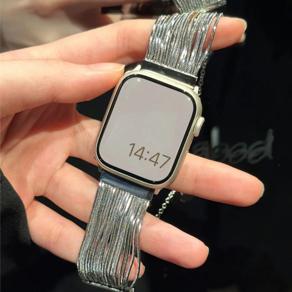 Steel Apple Watch Band Series 11/10/9/8/7/6/5/4/ SE / Ultra 1/2/3