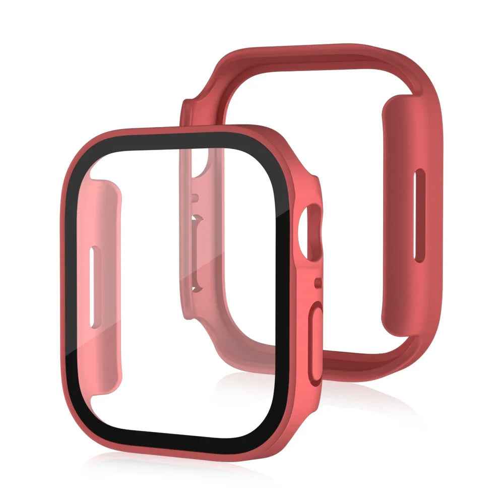 Case for Apple Watch 11, 10, 9, 8, 7, 6, 5, SE Screen Protector Glass+Cover