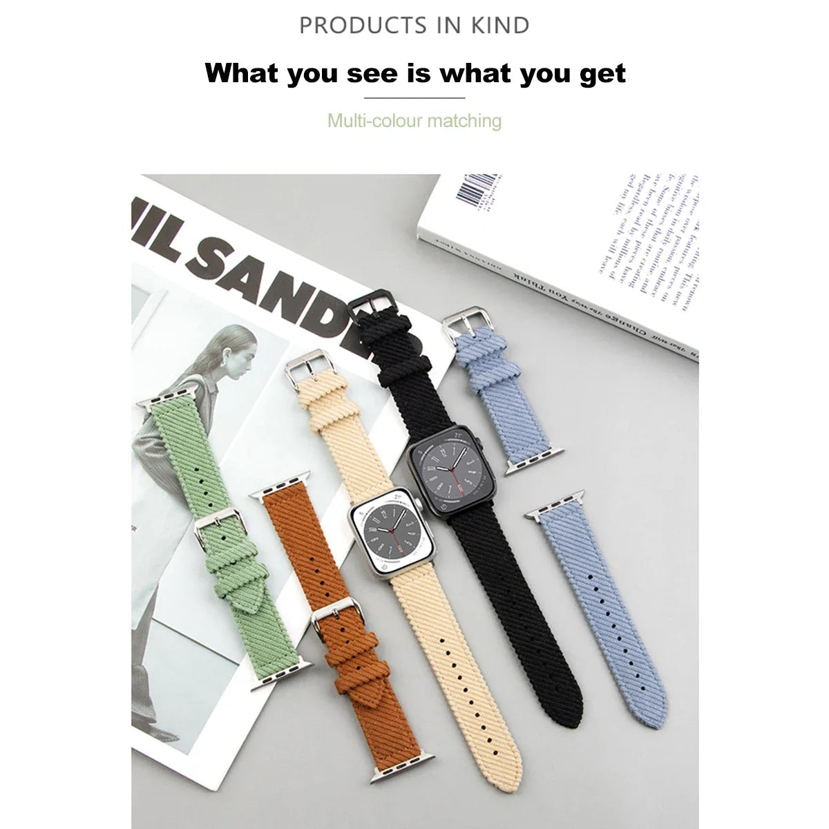 Corduroy Apple Watch Band Series 11/10/9/8/7/6/5/4/ SE / Ultra 1/2/3