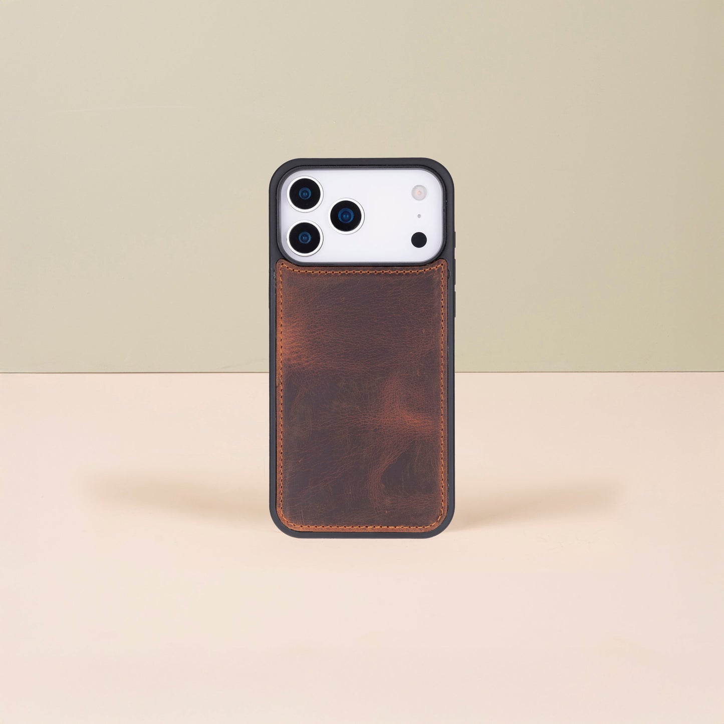 Leather iPhone 18 Pro Wallet Case – Brown - Austin