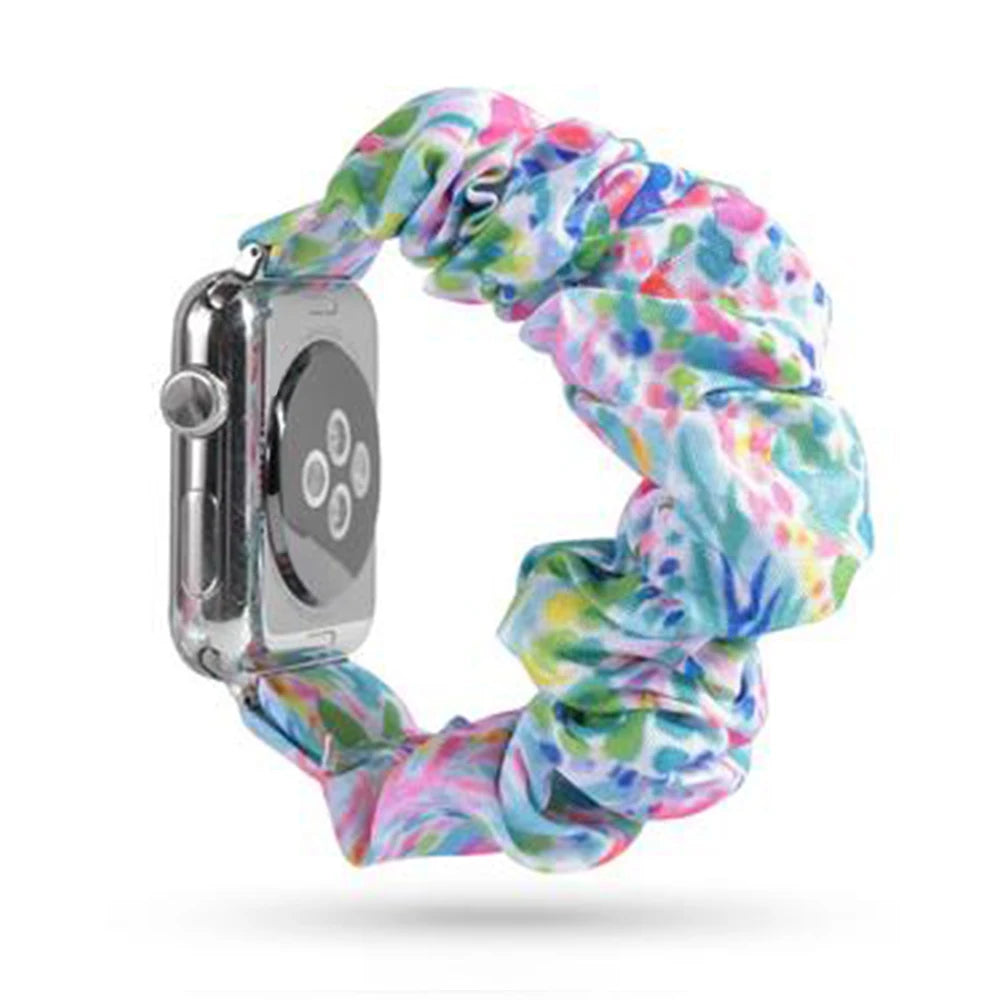 Scrunchie Elastic Apple Watch Armband Series 11/10/9/8/7/6/5/4/ SE / Ultra 1/2/3