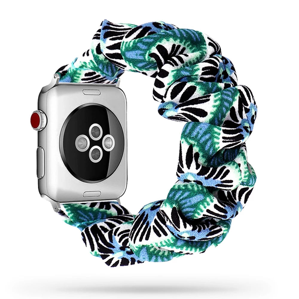 Scrunchie Elastic Apple Watch Armband Series 11/10/9/8/7/6/5/4/ SE / Ultra 1/2/3