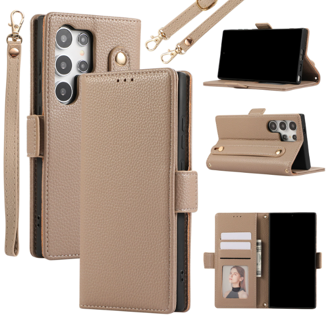 Crossbody Wrist Strap Card Holder Phone Case – Anti-Drop Cover | iPhone 12–16 & Samsung S20–S24 Ultra