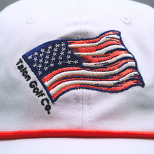 Load image into Gallery viewer, American Flag Baseball Hat w/ Red Rope
