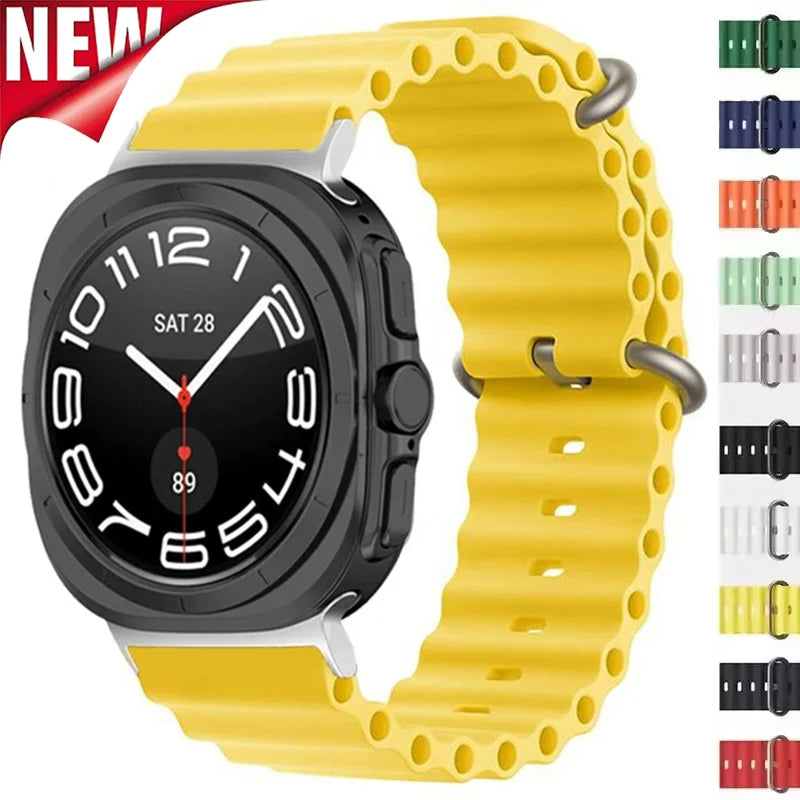 Ocean Silicone Samsung Galaxy 7 Ultra Watch Band 47MM