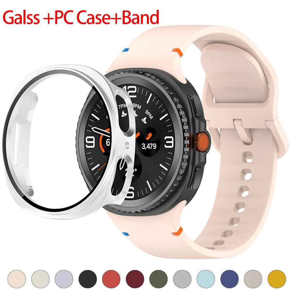 Case+Silicone Strap For Samxung Galaxy Watch 8 40MM, 44MM