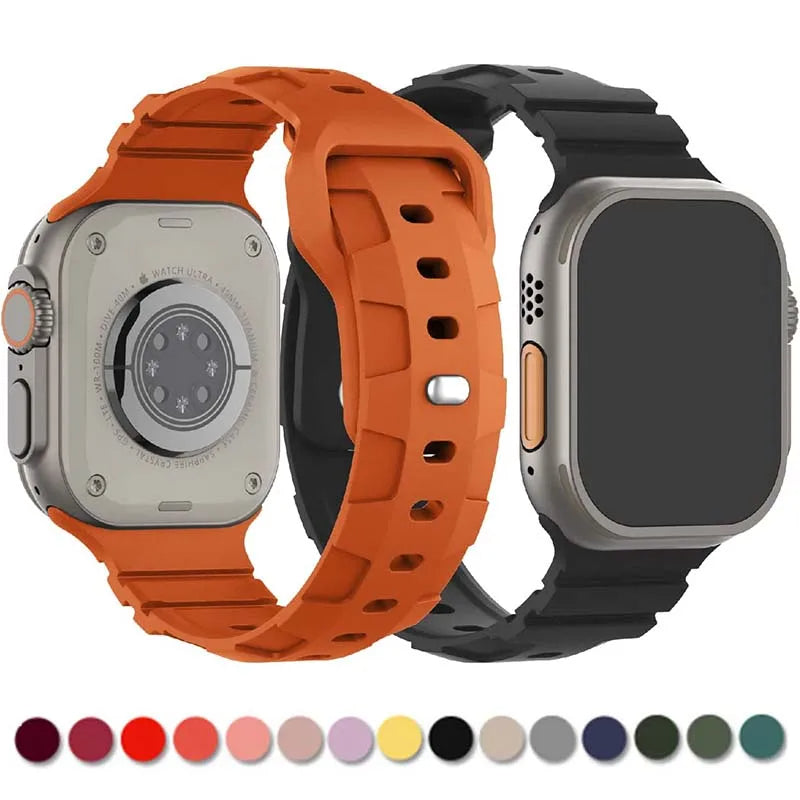 Silicone Band For Apple Watch Series 11/10/9/8/7/6/5/4/ SE / Ultra 1/2/3