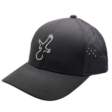 Load image into Gallery viewer, Black/Grey Eagle Performance Hat
