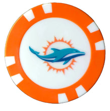 Load image into Gallery viewer, Officially Licensed Miami Dolphins Poker Chip Ball Marker
