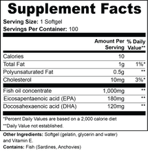 Load image into Gallery viewer, Omega-3 EPA 180mg + DHA 120mg
