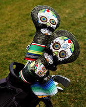 Load image into Gallery viewer, Mustache Sugar Skull - Driver Cover Green Camo
