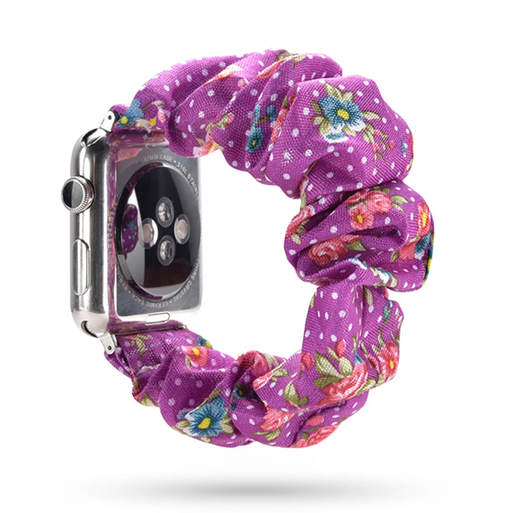 Scrunchie Elastic Apple Watch Armband Series 11/10/9/8/7/6/5/4/ SE / Ultra 1/2/3