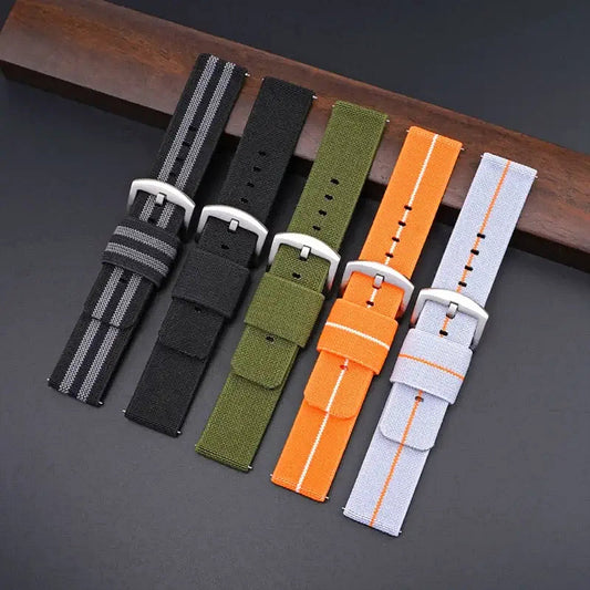 Suunto Race, Vertical & 9 Peak Woven Nylon Band with Fabric Keepers