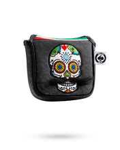 Load image into Gallery viewer, Mustache Sugar Skull - Mallet Putter Cover Gray Camo
