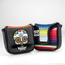 Load image into Gallery viewer, Mustache Sugar Skull - Mallet Putter Cover Gray Camo
