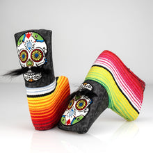 Load image into Gallery viewer, Mustache Sugar Skull - Blade Putter Cover Gray Camo
