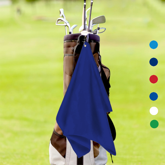 Large Terry Velour Golf Towel: Center Grommet & Hook